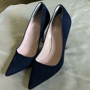Kate spade navy blue suede heels Size 8